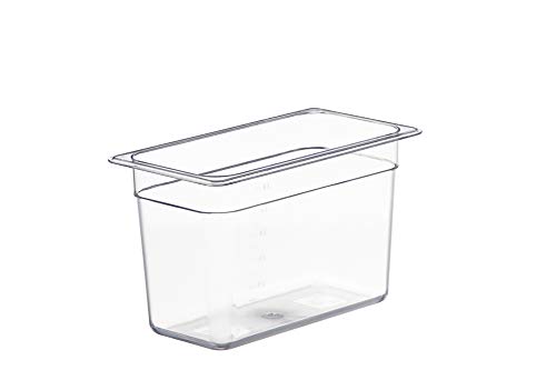 LIPAVI Cubeta sous vide modelo C5 - 6,6 litros | 32,3 x 17,7 x 20 cm | Policarbonato transparente y fuerte. Tapas a juego para Anova, Wankel y más. Rejilla de LIPAVI: modelo L5