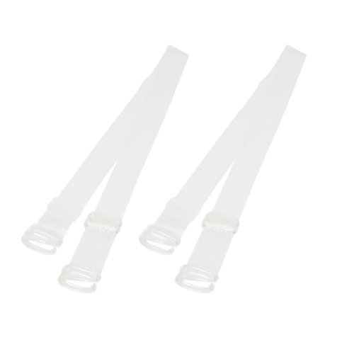 Miki&Co Woman Plastic Adjustable Stretchy Clear Invisible Bra Shoulder Straps Pair