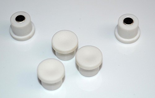 Memomagnet Ø 10 mm x 8 mm Neodym, weiß – Haftkraft 0,5 kg – 10 Stück - 3