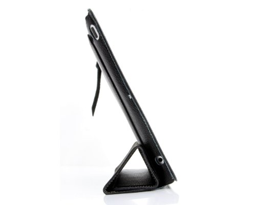 StilGut Couverture Case Tasche aus feinstem Leder für Apple iPad 2 unterstützt Smart-Cover Funktion in schwarz – Version 2 - 2