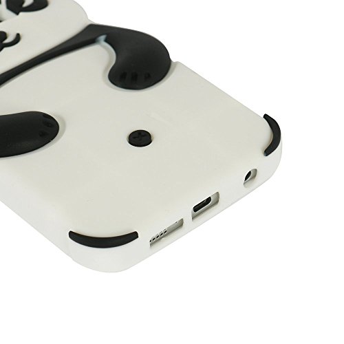 Hcheg funda de silicona dise  o negro panda para Samsung Galaxy S7 - Un dise  o elegante y una protecci  n   ptima  1XProtector de pantalla