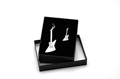 Acoustic Guitar Keyring & Badge Gift Set