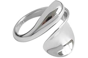 OSALAD 925 Sterling Silver Large Plain Snake Rizable Rings Women Luxury Gold Rock Punk Adjustable Statement Jewelry