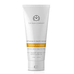 The Man Company Skin Brightening Vitamin C Face Wash with Turmeric and Moringa | Paraben & SLS Free - 100ml
