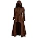 Produktbild VEMOW Karneval Cosplay Party Ballkleid Damen Mode Langarm Mit Kapuze Mittelalterliches Kleid Bodenlangen Cosplay Kleid(X1-Kaffee, EU-38/CN-XL)