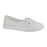  Elara Damen Ballerinas Sneaker Schnürer Chunkyrayan CL33311 White-38
