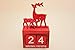 Produktbild Red And White Polka Dot Reindeer Countdown Christmas Calendar Block Advent