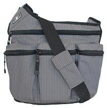 Diaper Dude Original Messenger I Changing Bag Grey Pinstripe