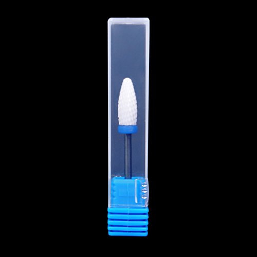 Biutee 1 pcs/set Profi Keramik Fräser Bit Birnenform Bit Fein Nageldesign Maniküre Pediküre (1) - 4