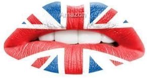 Passion Lips Temporary Lip Tattoo Wraps Includes 2 Applications - Union Jack