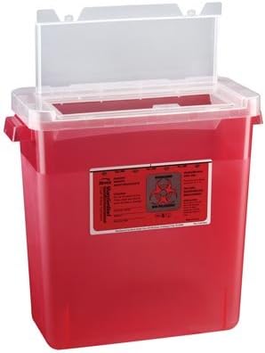 Bemis Healthcare 303 030 Translucent Red Sharps Container, 3 gal (Pack of 12)