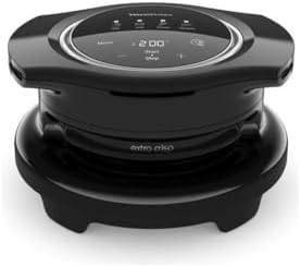 Moulinex EZ1508 Extra Crisp Lid, Accessorio versatile, 4 Funzioni Automatiche, Ricette Gratuite Cookeo&Extra Crisp in App, Temperatura Regolabile da 70°C a 200°C, Tecnologia Airfryer, Nero, Plastica