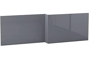 Aquariss 1700mm L Shape Gloss Grey Wood Shower Bath Front Panel