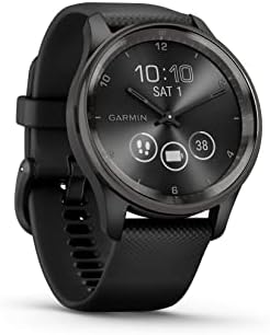 Garmin vívomove Trend, Smartwatch ibrido, Cassa 40mm, Touchscreen LCD e Lancette, Notifiche, GarminPay, SMS emergenza, Cardio, SpO2, GPS connesso, Monitoraggio 24/7, Sleep Score, Black