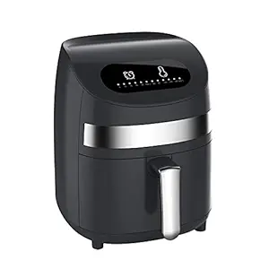 Aoccy Air Fryer 1000W 3L Electric Hot Air Fryer Oven with LED Digital Screen Oil Free Nonstick Pot with Knob Timer Temperature Control Air Fryer EU Plug