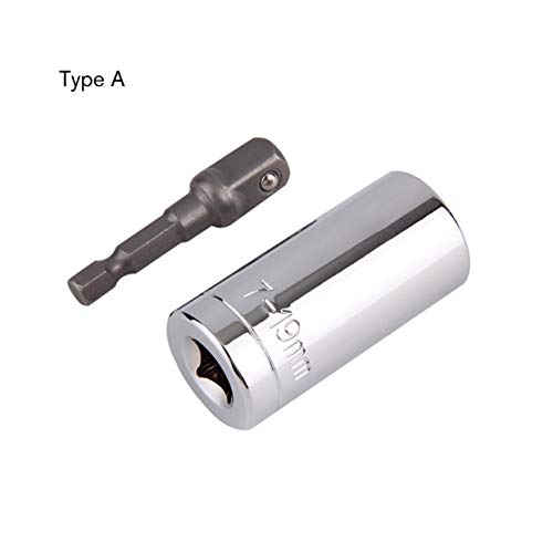 Preisvergleich Produktbild Tree-on-Life Universal Ratschenschlüsselsatz Sockelhülse 7-19mm Bohrmaschine Ratschenbuchsenschlüssel Drill Socket Adapter Verlängerung