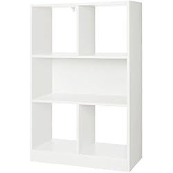 VASAGLE Bibliothèque Ouverte, Étagère de Rangement sur Pieds, pour Salon, Chambre, Bureau, Dimensions: 65,5 x 30 x 100 cm (L x l x H), Blanc LBC51WT