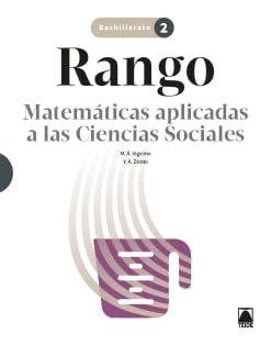 Rango Matemáticas aplicadas a las CCSS 2 BCH (SIN COLECCION)