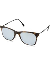 Ray-Ban Luz rayo Wayfarer gafas de sol en la Habana mate Gris Flash RB4210 624430 50