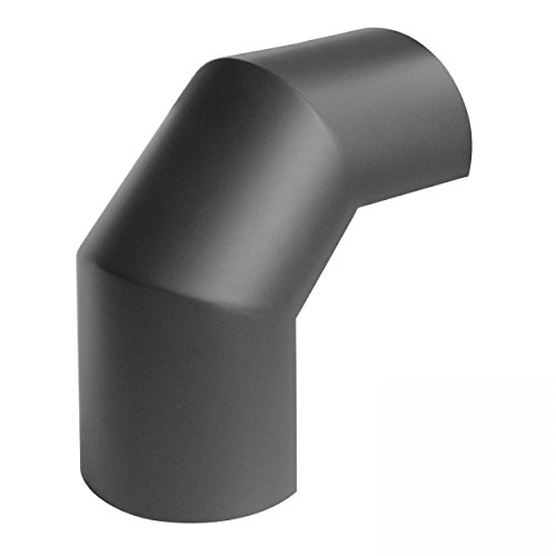 raik SH095-120-gg Rauchrohrbogen / Ofenrohr 120mm – Thermoschild 90° gussgrau - 2