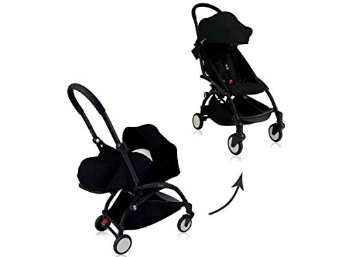 Preisvergleich Produktbild Babyzen Poussette Yoyo+ complète Cadre Noir habillages 0+ et 6+ Noir