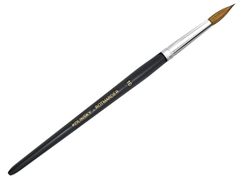 Premium ACRYL PINSEL Rotmarderhaar Größe 10 – hochwertiges KOLINSKY ECHT-HAAR – runde Spitze – Acryl-Modellage Puder Liquid-Brush Nailart Nageldesign Naildesign - 2