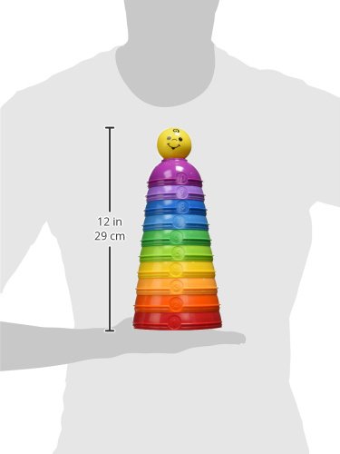 Mattel Fisher-Price W4472 – Brilliant Basics Stack und Roll Cups Spielkugel-Pyramide - 3