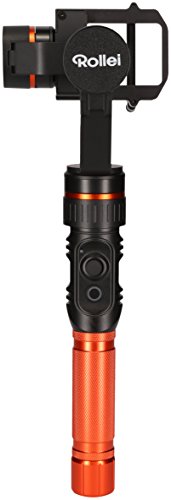Rollei Profi Actioncam Gimbal - 3-Achsen Schwebestativ (Stabilisator/Steadycam) fÃ¼r Actioncams, inkl. App fÃ¼r Fernsteuerung, passend fÃ¼r Rollei Actioncams und GoPro Hero 6 / 5 / 4 und 3 sowie weitere Actioncams - Schwarz/Orange