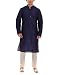 Ellegent Exports Mens Silk Kurta Churidar Royal Blue M RS.899.00