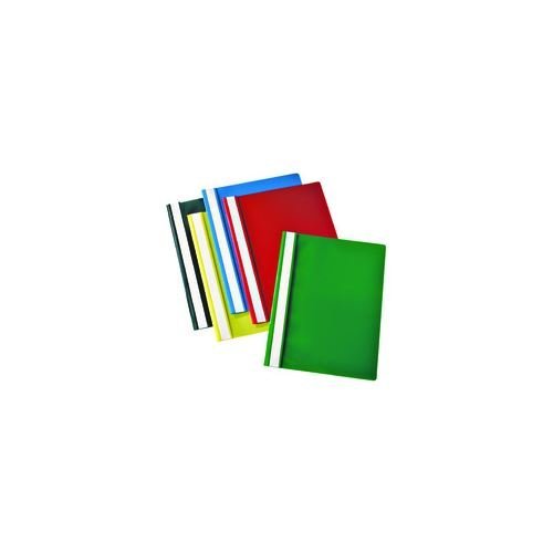 EsselteA4 Plastic Report Files, Pack of 25, 160 Sheet Capacity, Assorted Colours, 15449