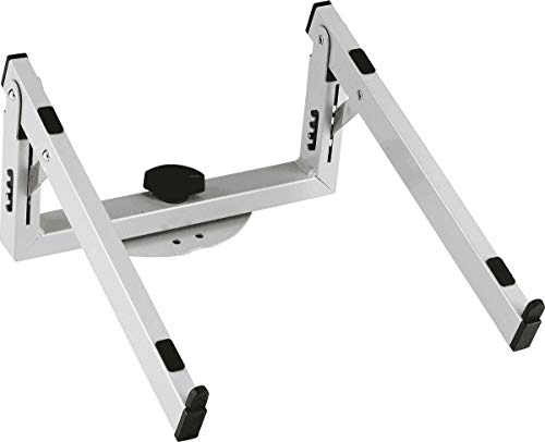 K&M 18868 - Soporte para ordenador portátil para soporte de teclado, color plateado