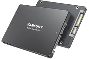 Vansuny X12 512GB SSD SATA III 2.5 Inch Internal Solid State Drives 3D NAND Internal SSD Read Speed up to 500MB/sec, Black