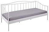 Reality Tagesbett Fine Metall Weiss Metallbett Bett für Matratzenmaß 90x200 cm