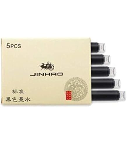 18 Cartucce Inchiostro Nero Majohn A1 A2 A3 - Diametro 5,5 Mm, Flusso Fluido, Senza Carbonio