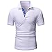 Produktbild BHYDRY Mode Herren Brief Druck Shirt Kurzarm Casual T-Shirt Bluse TopsX-Large,Weiß