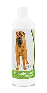 Healthy Breeds Herbal Avocado Dog Shampoo for Dry Itchy Skin for Chinese Shar Pei - Over 100 Breeds - Flea and Tick Product Safe - For Dogs with Allergies or Sensitive Skin - 16 oz