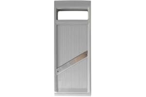 MARJORAMY Machine À Croustilles,Éminceur À Main En Acier Inoxydable,Éminceur De Pommes De Terre,Éminceur De Légumes,Machine à Chips de Légumes Portable,pour Pommes de Terre,Carottes,Concombres (Gris)