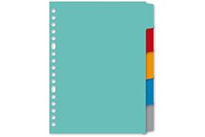 Kangaro Register A5 in cartone bianco 180grs 17r. 5 pezzi assortiti P505M, 21,5x18x0,1