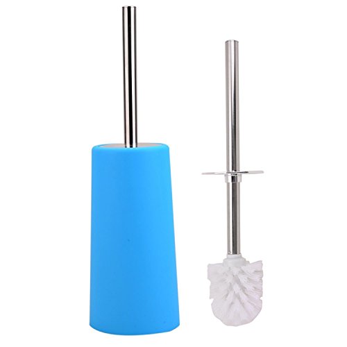 6tlg Badset Badezimmer Zubehör Bad Accessoire Set Badgarnitur Klobürste Seifenspender Zahnputzbecher Seifenschale Schwingdeckeleimer Blau - 3