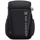 K&F Concept Alpha Vintaj Sırt &Ccedil;antası, 25L, Siyah, Sihirli B&ouml;lme Tasarımı, Kapasite Genişletme &Ouml;zelliği, Bağımsız Bilgisayar 