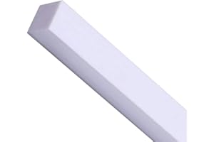 LSCAILIAO 20PCS ABS Barras Cuadradas De Plástico Varilla para Artesanías De Bricolaje Mesa De Arena Fabricación De Modelos Arquitectónicos,3x3x500mm