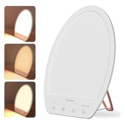 Comfytemp Sad Light Therapy Lamp, 10000 Lux Daylight Lamp With 3 Light Colors, 4 Brightness Levels, Timers, Natural Light Lamp For Seasonal Affective Disorder, Depression, Winter Light For Home Office