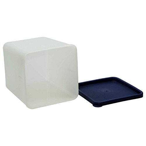 Viva-Haushaltswaren – 6x Gefrierdose für 1,25 Liter, eckige Tiefkühldose, Kühlschrankdose – BPA-frei, hergestellt in Deutschland, inkl. einer Einfüllschaufel ca. 18,5 cm - 5