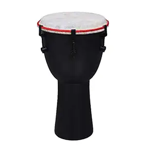 Star Musicals African Djembe 10 Inch Djembe Tuneable Drums Musical Instrument Percussions Hand Drums Tribal Dholki - Black Color (10 x 20 Inches)
