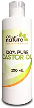 Castor Oil Cold-Pressed For Hair and Eyelash/Eyebrow Growth – 100% Pure and Natural Free of GMOs – 200ml Bottle