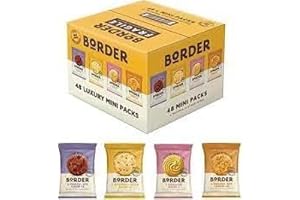 Border Mini Pack Biscuits – Assorted Luxury Biscuit Collection (48 Snack Packs) | Individually Wrapped | Ideal for Sharing, G
