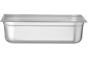 HENDI Contenitore Gastronorm, GN 1/1, resistenza termica -40 °C a 300 °C, compatibile con i forni a convezione, frigoriferi, bagno María, chafing dishes, 21L, 530x325x(H)150mm, acciaio inox