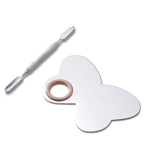 Your Choice Fashion Stainless Steel Butterfly Shape Makeup Palette Spatula Very Handy Makeup Nail-art Manicure Artist Tool for Blending Pigment Cosmetic Foundation Shades
