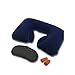 CABLEGALLERY 3 in 1 Super soft travel neck pillow Easy to Carry Multi Utility Travel Kit - Inflatable Neck Air Cushion Pillow with Eye Mask and 2 Ear Plugs | Random color | RS.249.00