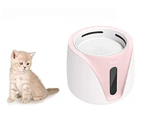 TAIYO PLUSS DISCOVERY? Pet Water Fountain, Size: (18.5x15 cm) (LxH), Pet Drinking Water Dispenser Healthy and Hygienic 2L Automatic Pet Water Bowl for Dogs, Cats and Small Animals (Color: Pink)
